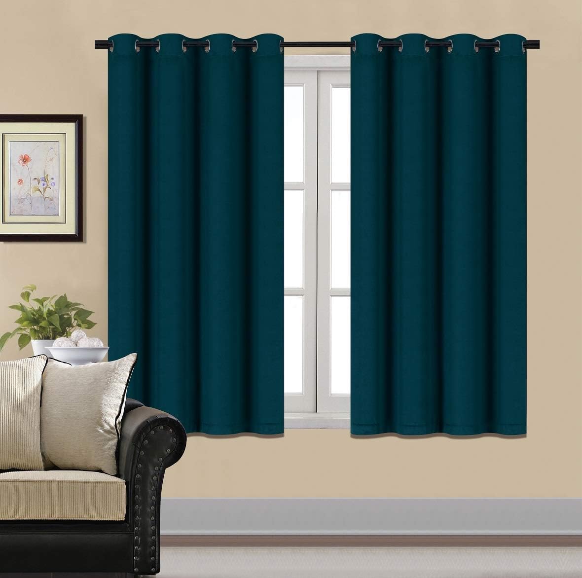 Amazon.com: HCILY Velvet Blackout Curtains Dark Green Thermal Insulated
