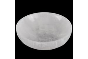 Wish Well Large Selenite Bowl – 5.5" Selenite Crystal Bowl – Mined & Crafted in Morocco – Ideal for Cleansing Crystals & Healing Stones - Protection Crystals - Spiritual Gift & Decor