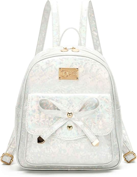 Girls Mini Backpack Purse Bowknot Cute PU leather Casual Travel