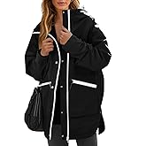 Yousify Womens Waterproof Rain Jackets Raincoat Hooded Lined Windbreaker Trench Coat With Pockets for Outdoor Hiking