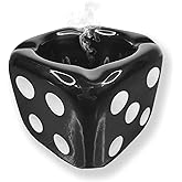 Jeuristic Ashtrays for Cigarettes Dice Ashtray - Premium Ceramic Cool Ashtrays Gifts for Smokers Home Ashtrays for Indoor Out