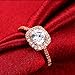 TIVANI [Eternity Love Women's Pretty 18K Rose Gold Plated Princess Cut CZ Crystal Engagement Rings Best Promise Rings for Her Anniversary Cocktail Arrow Wedding Bands Collection Jewelry Rings