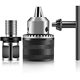 Magnetic Drill Chuck Adapter,3/4"Weldon Shank Adapter to 1/2"-20 UNF Thread | Holding range 1/16''-1/2'',fits magnetic drills &amp; drill presses for various drill bits and shafts