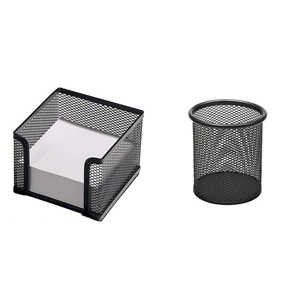 Osco Silver Mesh Memo Pad Holder - Desk Organizer With 400 Sheets, MPH400 Silver