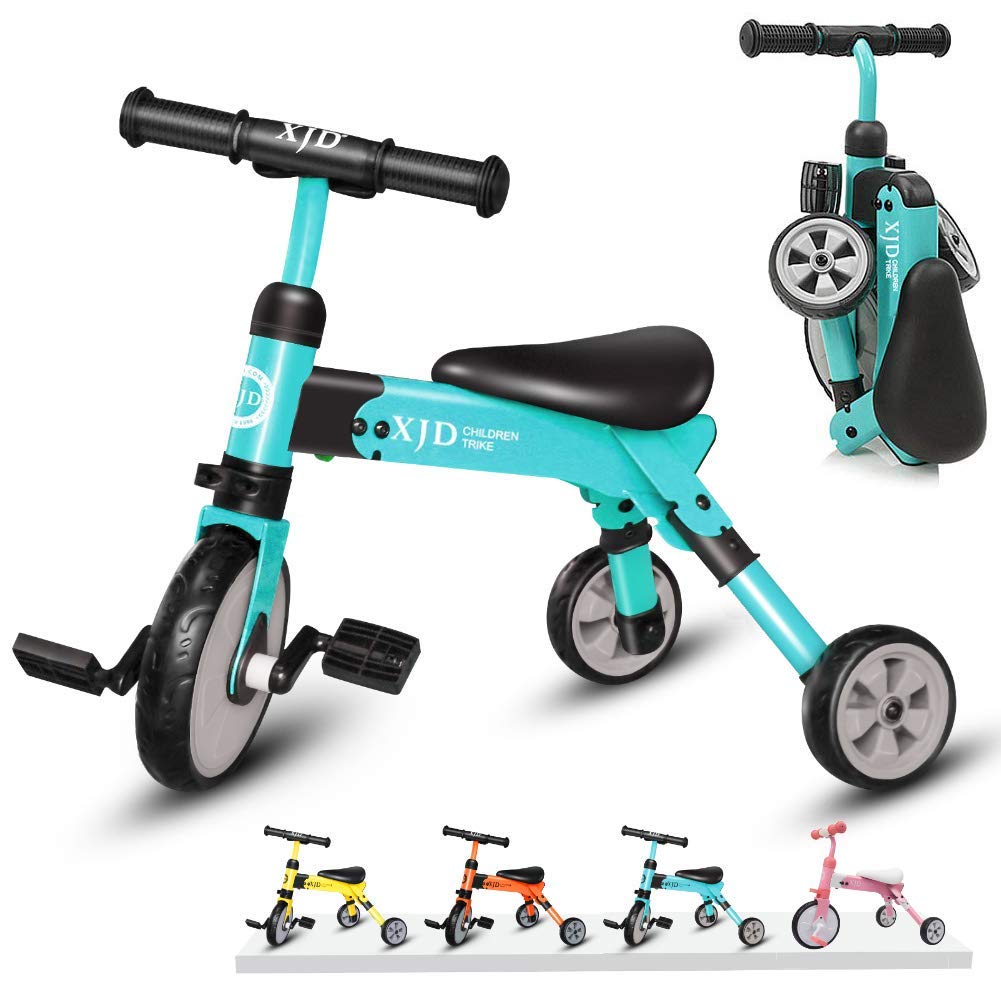 XJD 2 In 1 Kids Tricycle for 2 Years Old and Up Boys Girls Kids Trike