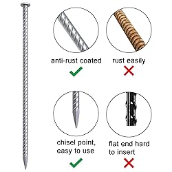VVOKGO 16 Inch Rebar Stakes 1/2 Inch Diameter