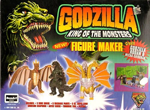 Godzilla King of the Monsters Figure Maker Set - Create Godzilla, Rodan &amp; Mecha-Ghidorah (1994 Rose Art)