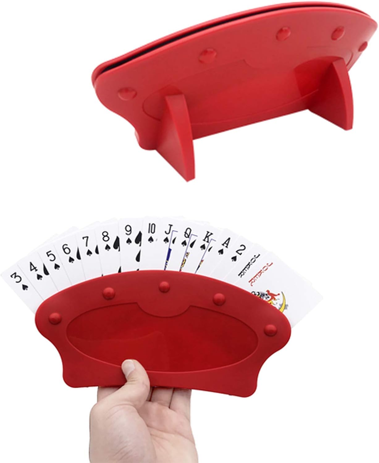 SANKESONG 2 Pack Playing Cards Holder, Hands Free Playing Card Holders, Card Holder, Card Holder for Children Adults, Elderly