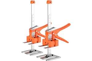 KKSEN Labor Saving Arm Jack 2 Pcs, 15.6 inch Furniture Lifter Height Adjustable Lifting Tool, Construction Jack for Woodworki