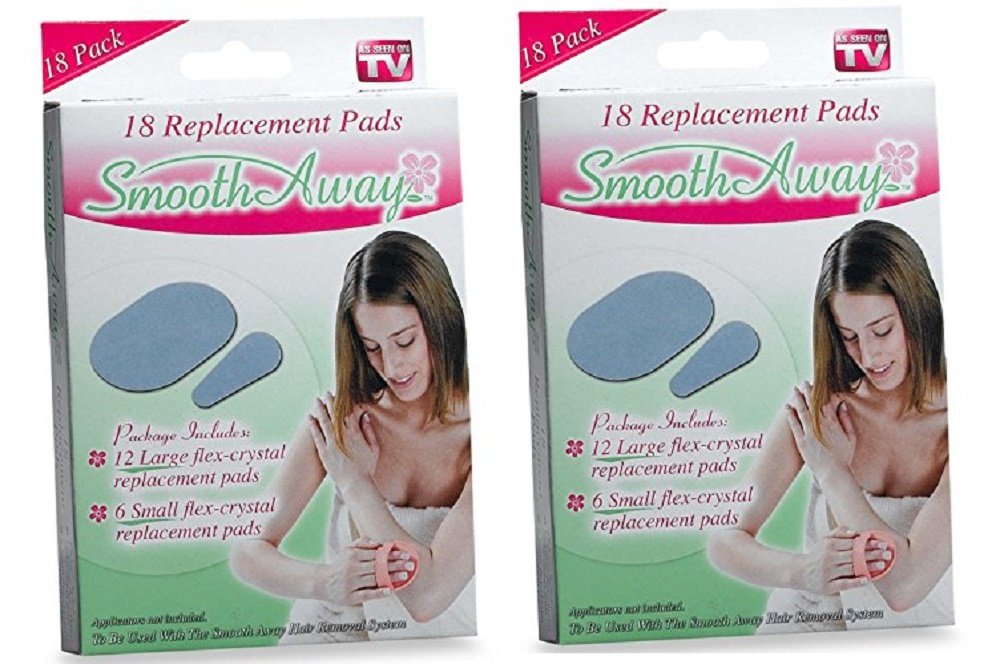Buy 2 Pack Smooth Away Hair Removal 36 Replacment Pads Total As