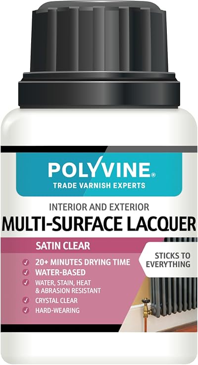 Polyvine Multi-Surface Lacquer Satin Gloss Dead Flat 100ml