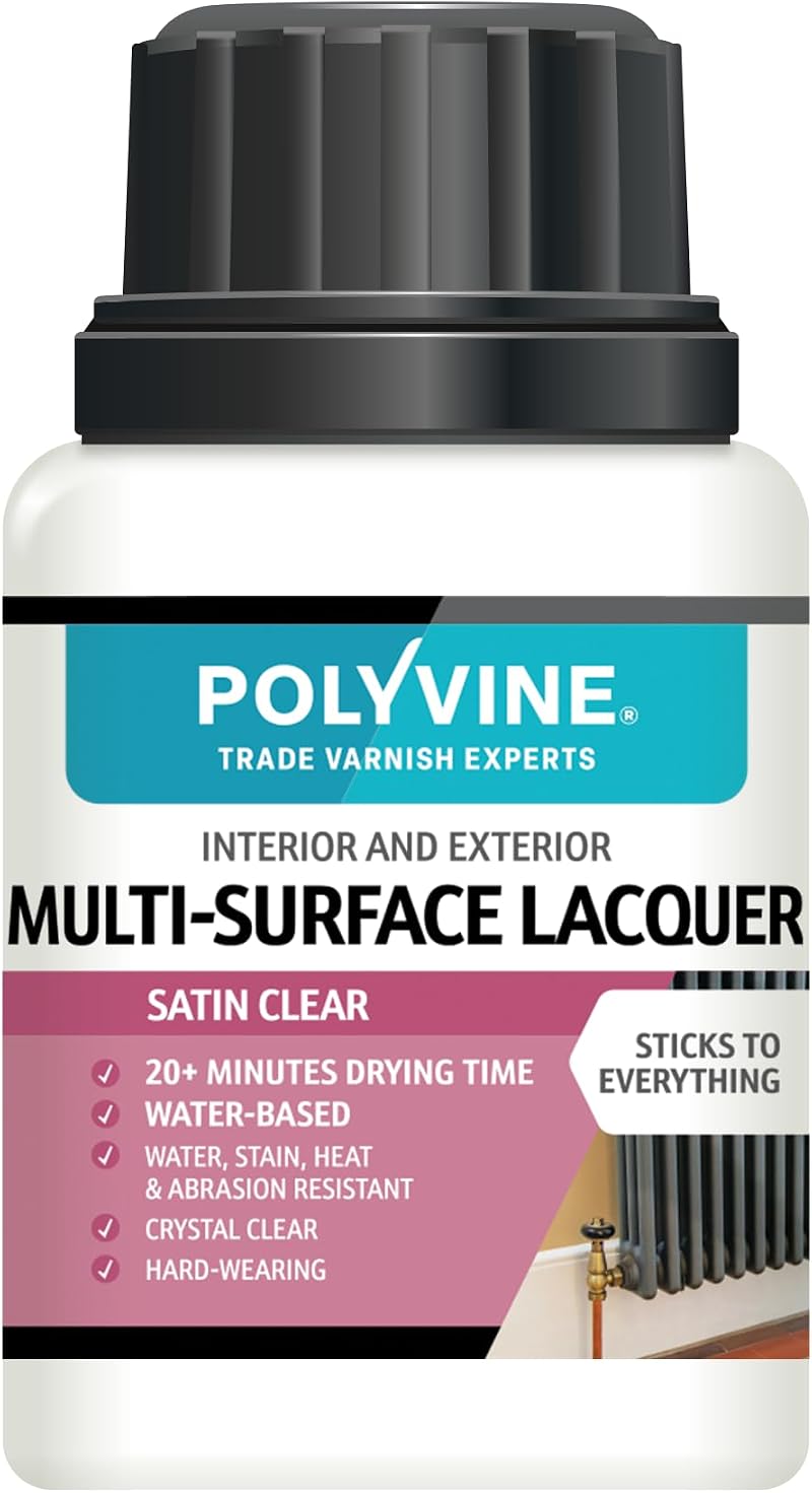 Polyvine Multi-Surface Lacquer Satin Gloss Dead Flat 100ml