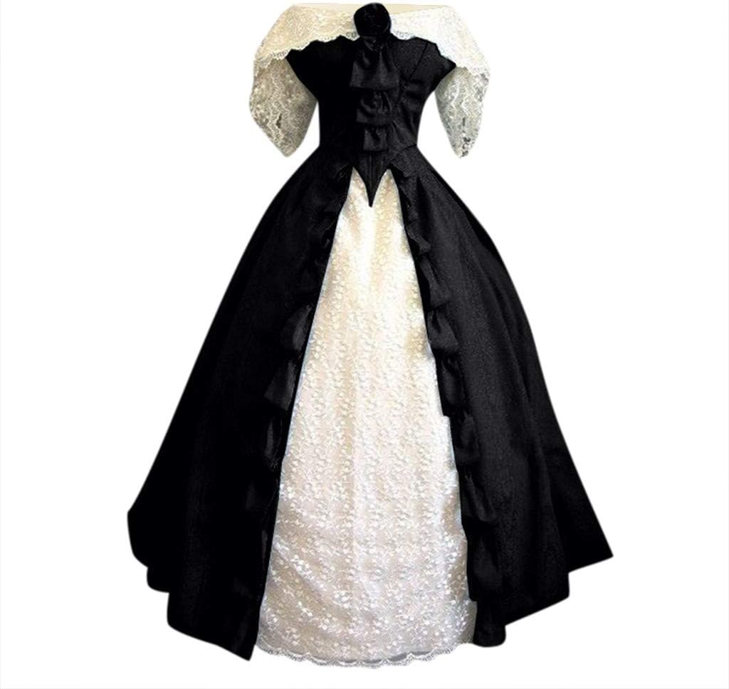 Women's Renaissance Princess Medieval Dress Cosplay Sweet Lolita Dress Off Shoulder Victorian Costumes