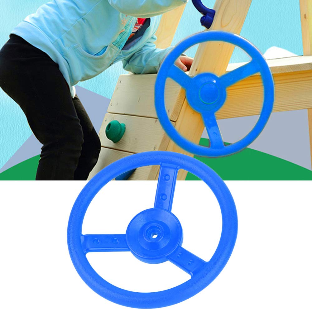 Playground Steering Wheel Toy Plastic Outdoor Playground Small Steering Wheel Toy Swing Set Accessories (Blue)