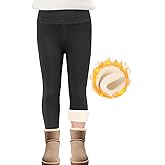 SPFASZEIV Girls Fleece Lined Leggings Thick Kids Winter Warm Pants Thermal Leggings for Little Girls Cold Weather 5-11 Years