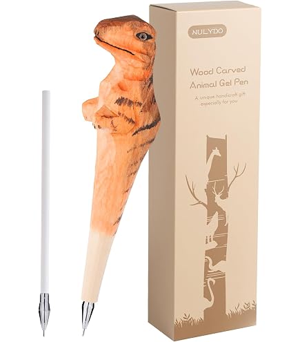 thumbnail image 2 of Unicorn Pen, 100% Handmade Wood Carved Animal Gel Botswana 2 of 11