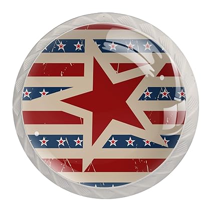 Schubladenknöpfe Sterne Streifen Kristallglas Schrankknöpfe Runde