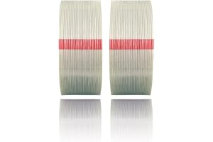 HERZLG LIFE Filament Strapping Tape 2 inch x60Yds Filament Tape, 2 Pack Reinforced Packing Tape,Heavy Duty Transparent Reinforced Fiberglass Tape