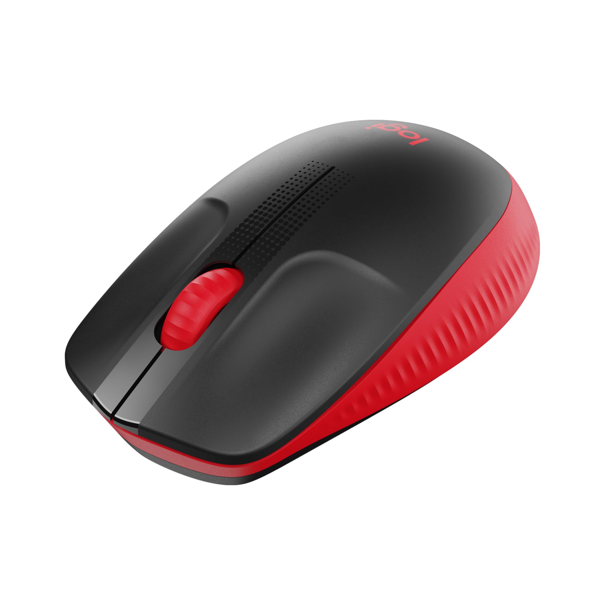 Logitech Wireless Mouse M190, Full Size Ambidextrous Curve Design, 18-Month Battery with Power Saving Mode, Precise Cursor Control + Scrolling, Wide Scroll Wheel, Scooped Buttons - Red, (910-005908)