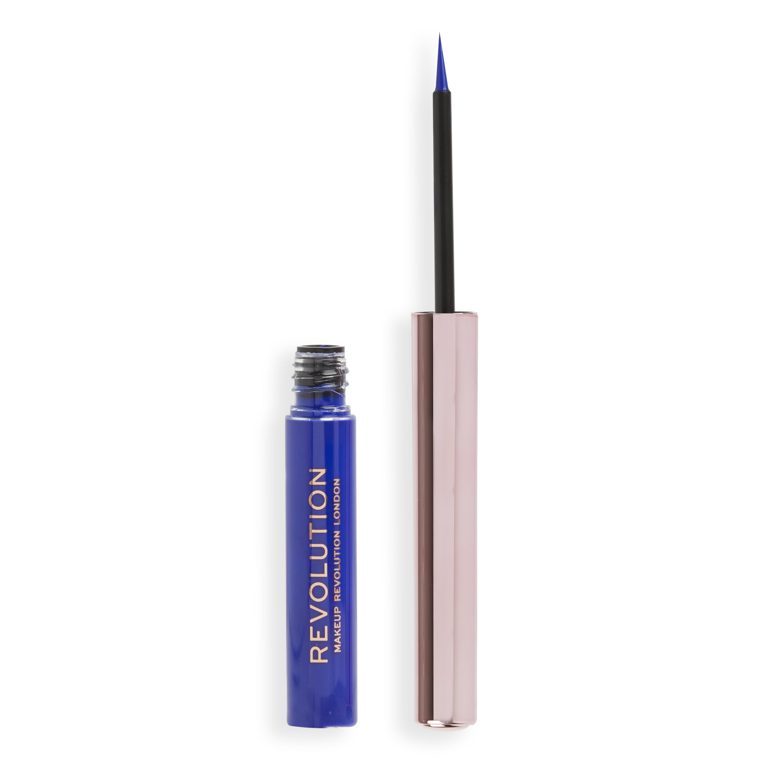Makeup Revolution, Super Flick Liquid Eyeliner, Highly Pigmented, Blue, 2.4 ml