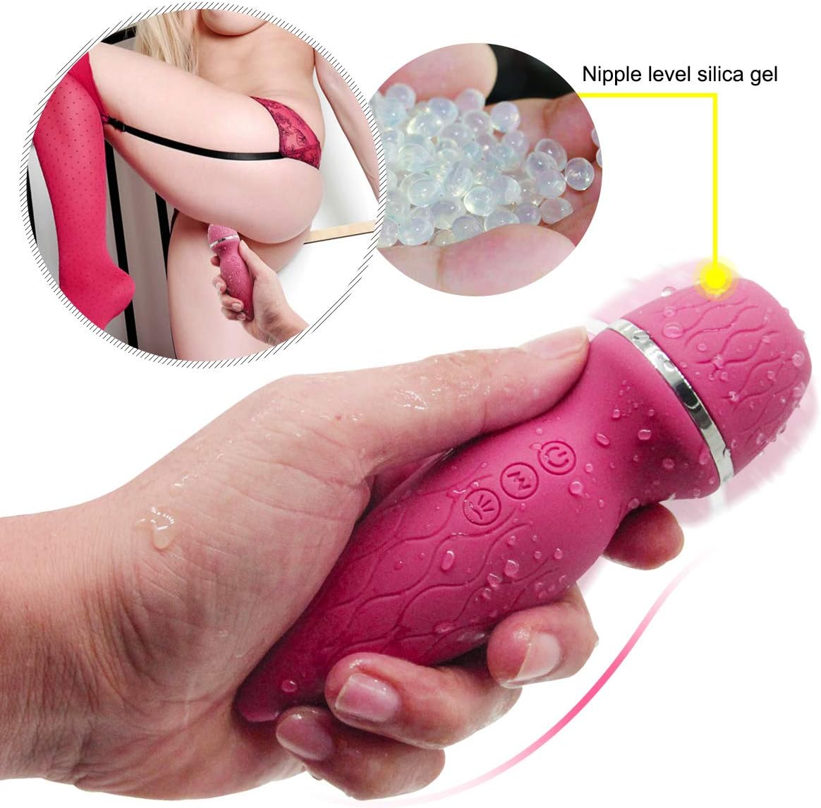 Adullt Toys for Female Oral Tongue Simulator, Clitorial Toy for Women, Waterproof Vibration Wand with Heating Function, 6 Speed Sucking Modes&8 Rotating Ball,Tshirt