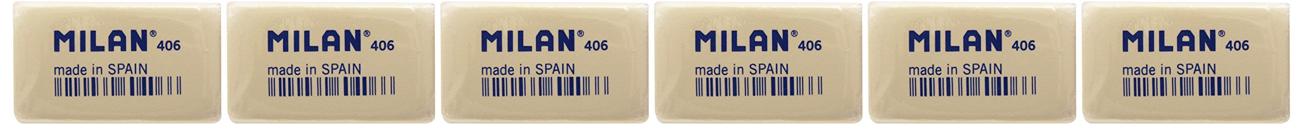 A.C. Milan Caja 6 gomas de miga de pan Grandes para borrar y limpiar, White