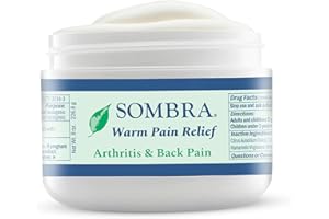 Sombra Warm Pain Relief Gel, Warm Relief for Arthritis and Chronic Pain Pre-Workout Muscle Rub Vegan Formula Free of Artificial Fragrances, Dyes, NSAIDs, Wax, Petroleum, Alcohol - 8oz Jar