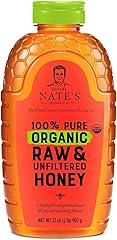 Nate's Organic 100% Pure, Raw & Unfiltered Honey - USDA Certified Organic - 32oz. Squeeze Bottle