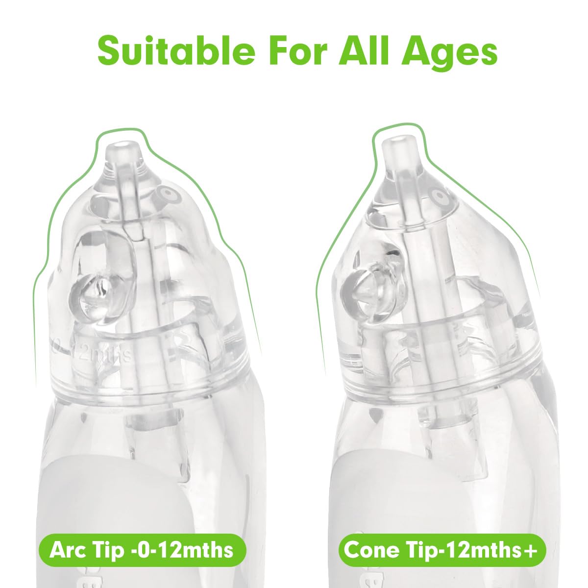 haakaa Silicone Baby Nasal Aspirator| Safe Baby Nose Cleaner| Easy-Squeeze Nose & Ear Bulb Syringe with Brush|0m+ Newborn Toddler -Transparent, Penguin