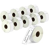 BETCKEY - Compatible DYMO 30277 (9/16" x 3-7/16") File Folder Labels (2-UP) - Compatible with DYMO Labelwriter 450, 4XL, NOT FIT 550 & 5XL [10 Rolls/2600 Labels]