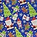 JAM Paper Gift Wrap - Christmas Wrapping Paper - 25 Sq Ft - Metallic Blue North Pole Characters - Roll Sold Individually
