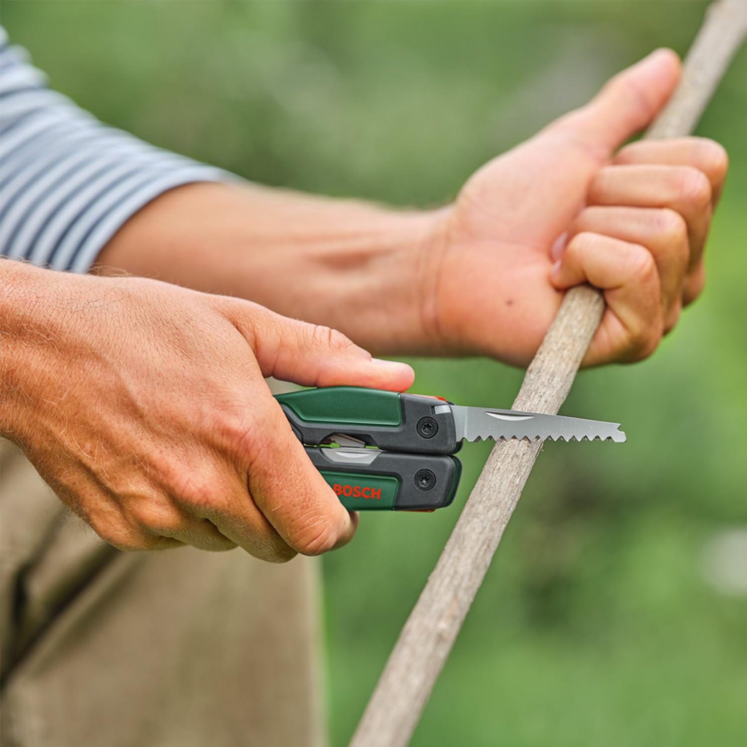 Bosch 16-in-1 Multi-Tool (Multifunktionswerkzeug zum Heimwerken, Outdoor und Camping; Edelstahl; Verriegelungsfunktion; Softgrip; 16 Funktionen: Zange; Schraubendreher; Messer; Säge, usw.) 4