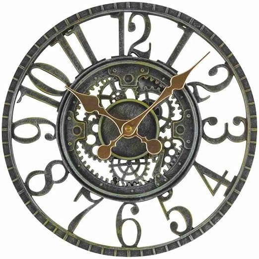 Direct Global Trading Newby Mechanical Wall Clock Verdigris 12