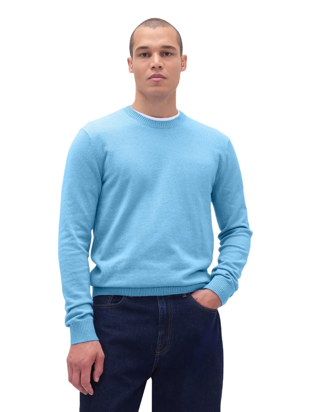 GAP Mens Cashsoft Crewneck Sweater Bluestone 18-4217 TCX XXL