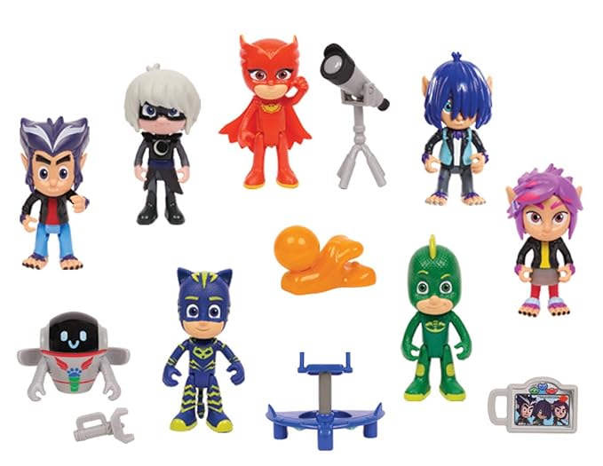 PJ Masks 14 Piece Deluxe figure set Flair Leisure Products Amazon.co