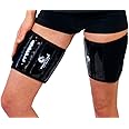 Mighty Grip Black Inner Thigh Protectors for Pole Dancing with Tack Strips (1 Pair)