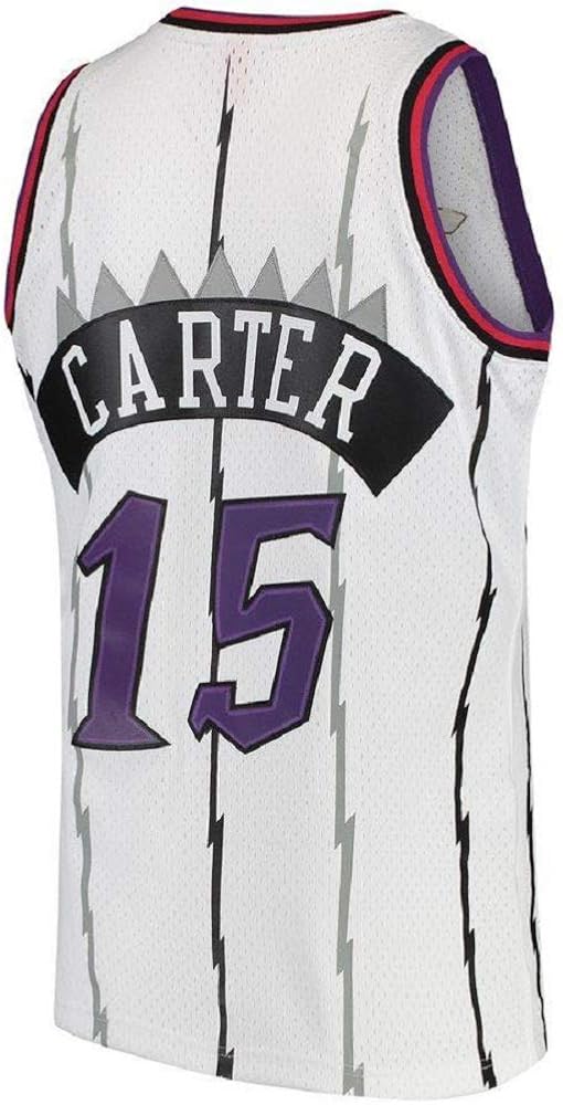 Mens Carter Jersey Basketball Athletics Jerseys Retro Jersey 15 White S