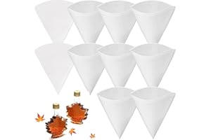 Maple Sap Filter, 10PCS Reusable Premium Food Grade Filters Includes 8 Pre-Filter&2 Heavy-Duty, 9 Inch Reusable Cone Sap, Han