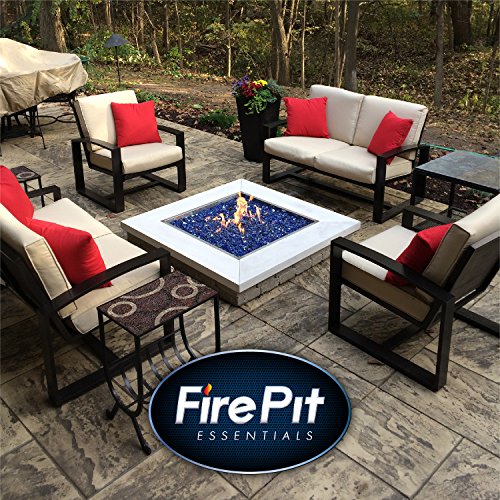 Tahitian Blue Azuria - Fire Glass for Indoor and Outdoor Fire Pits or Fireplaces | 10 Pounds | 1/2 Inch