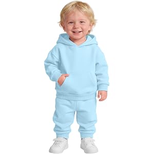 Halfchet Baby Boys' Outfits | Long Sleeve Hoodie, Sweatpants Set, Toddler Fall Winter Sweatsuit, Cute Clothes, Casual, for 12