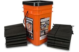 Quick Dam Grab & Go Flood Kit includes 5- 5ft Flood Barriers & 10- 2ft Flood Bags in Bucket