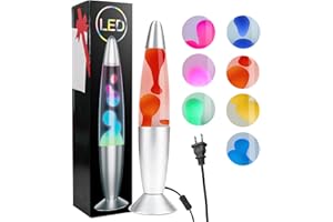 AONESY LED Lave Lamp 7 Color Changing Lamp 13.5 Inch Table Lamp Night Light Pink Blue Red Green Purple Yellow Lave Lamp Liquid Motion Lamp for Adults and Kids Nightlight for Ceremony, Party & Birthday