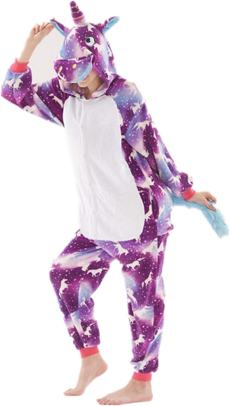Unisex Unicorn Onesie Pajamas Halloween Cosplay Costume Animal Homewear Onepiece
