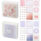 PATIKIL 224 Sheets Colorful Square Sticky Notes, 2.7x2.7 Self-Sticky Note Pads Adhesive Memo Pads Bulk for Home Office Desk Supplies Notebook Journal, Purple/Pink