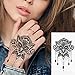 Kotbs 6 Sheets Sexy Temporary Tattoo Body Art 3d Fox Owl Flower Tattoo Sticker for Women Girl Fake Tattoos Painless Stickers