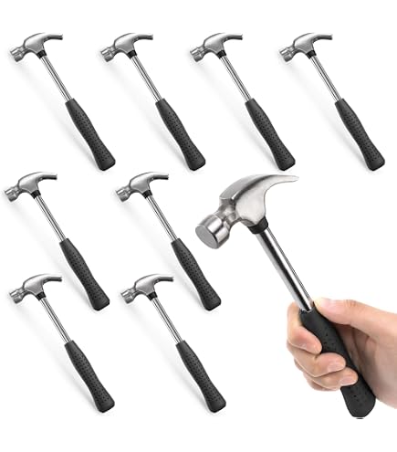 12 Pcs Stubby Claw Hammer, 8 Ounce Small Mini Stubby Hammer, Small Claw Hammers Lightweight Melt Claw Hammers Tool For Home Repair, Building, Work