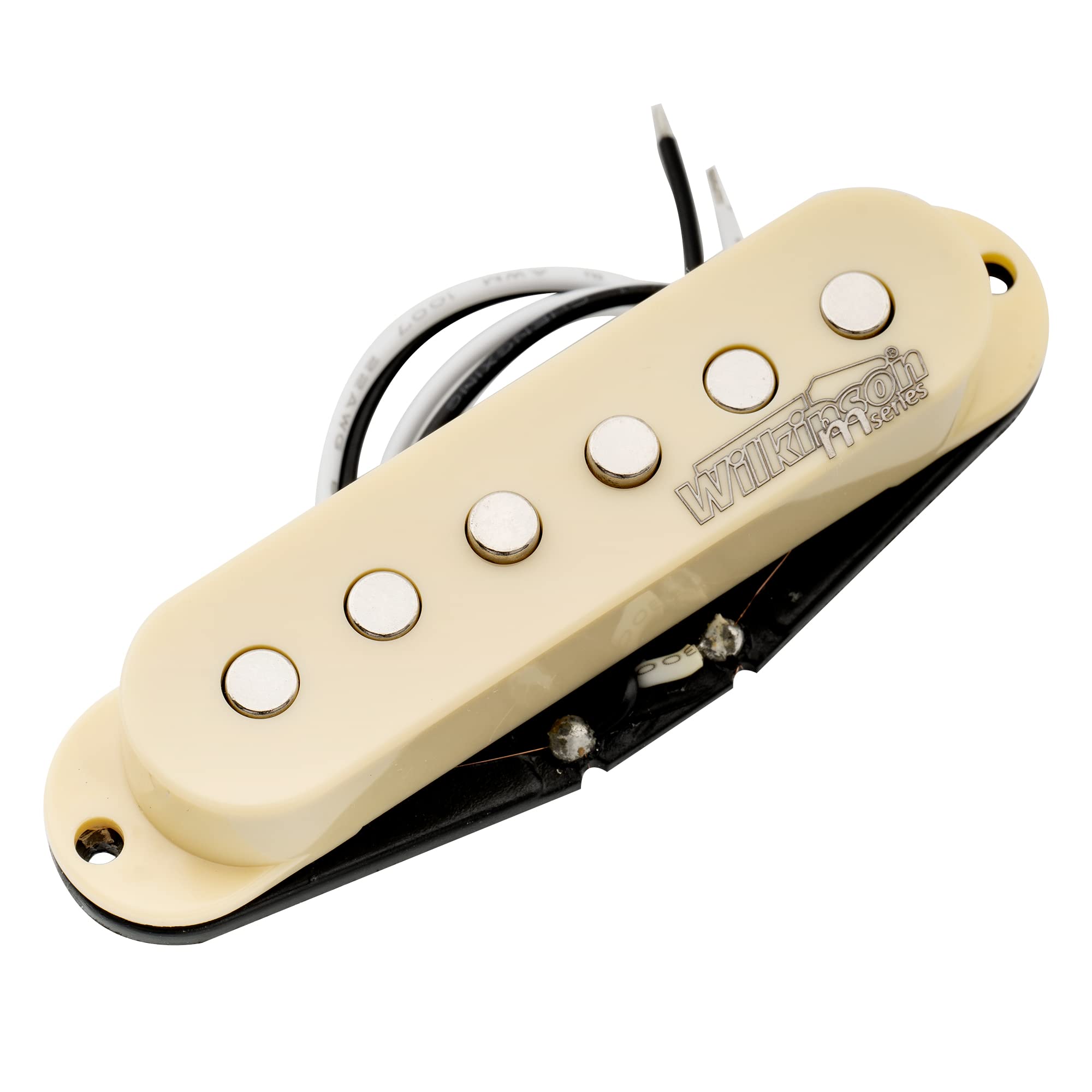 Wilkinson M Series Vintage 60's Staggered Ceramic Single Coil Neck Pickup for Strat Style Electric Guitar, Ivory