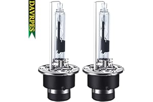 DAVRPES D2R 35W 6000K Cold White Xenon HID Headlight Bulbs Replacement for Low Beam High Beam 85126UB 66250 85126WX Waterproof Headlight Bulb -Pack of 2PCS