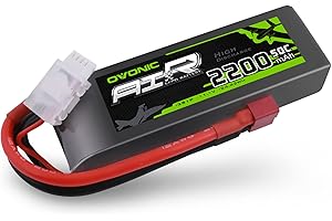 OVONIC 3S Lipo Battery 50C 2200mAh 11.1V Lipo Battery with Dean-Style T Connector for RC Airplane Helicopter Quadcopter RC Car Truck Boat