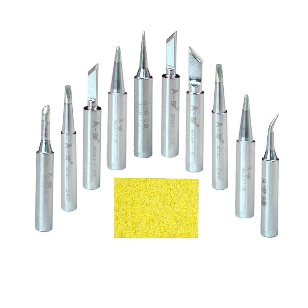 Buy ABF 10pcs 900MT Soldering Iron Tips Silver for Hakko, TENMA
